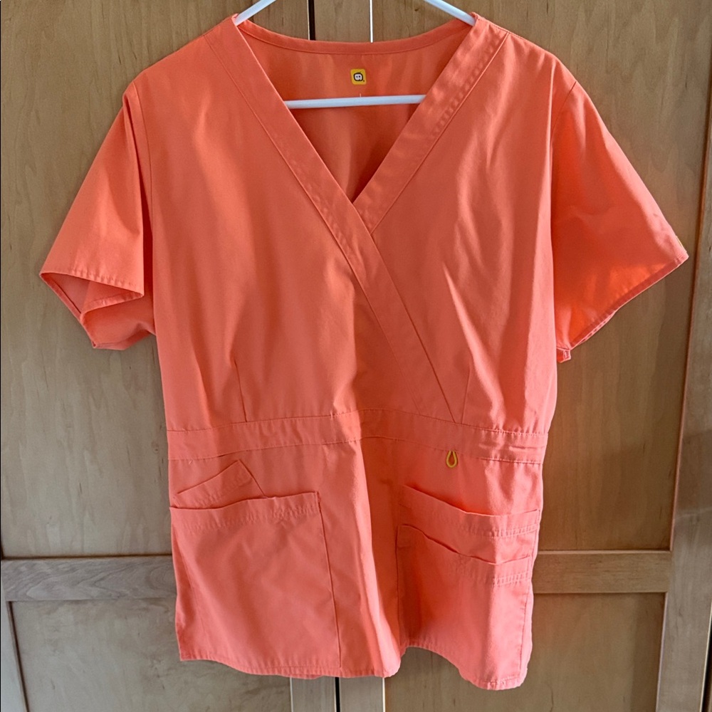 Orange Women's Scrub Top